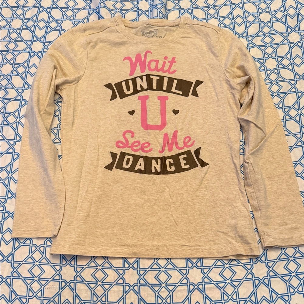 OshKosh B'gosh Long Sleeve Tee with Pink & Brown Graphic